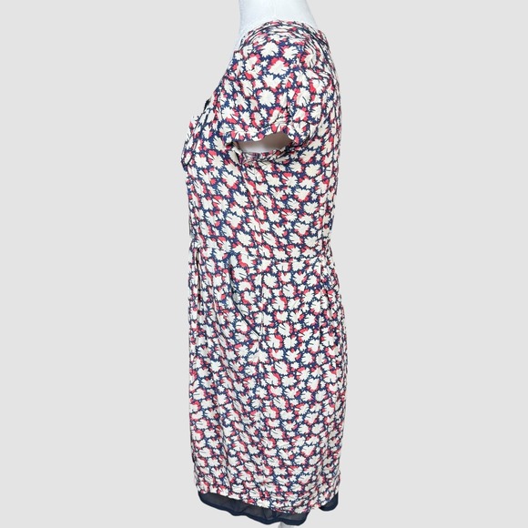 Vtg Gerard Darel Pablo Dress US 6 Floral Pattern Short Sleeve Buttons Pockets 36 - Picture 5 of 16